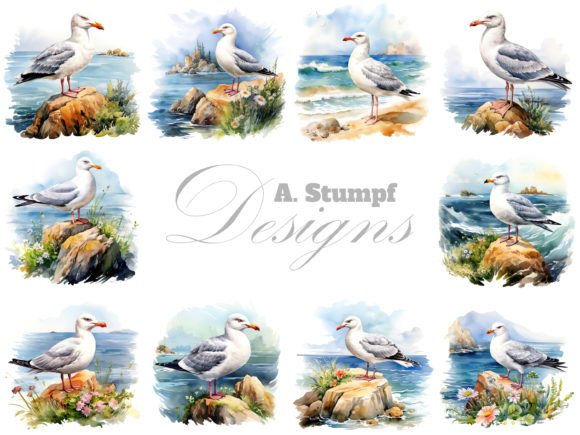 Download Seagull Clipart Watercolor Bird Bundle - Bird bundle Collection