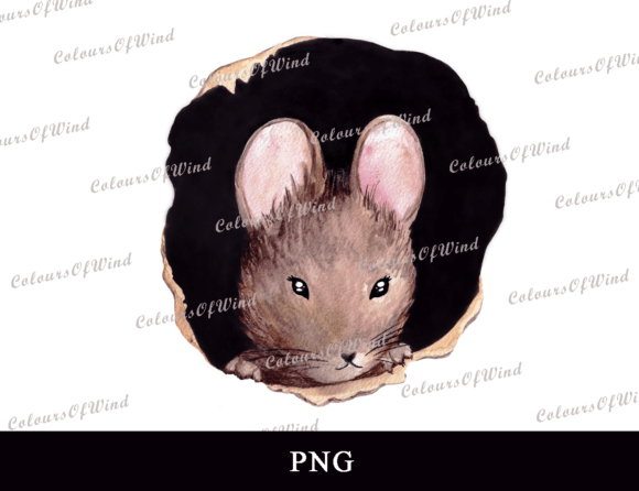 Download Little Mouse Illustration, Wall Art PNG - Wall art Collection