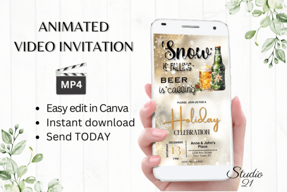 Download Animated Christmas Holiday Invitation - Premium Resources