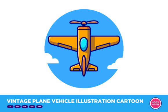 Download Vintage Plane Vehicle Illustration - Vintage plane Collection